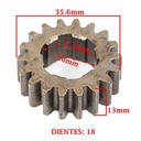 ENGRANAJE 2 VEL. S/PRIMARIO Z-18 ZANELLA 250 PATAGONIAN EAGLE 4T CREUSO (4387-000)