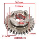 ENGRANAJE 2 VEL. S/SECUNDARIO Z-29 HONDA 100 WAVE NF-M3/MH3/FULL/WAVE CREUSO (3521-000)