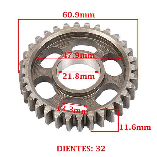 ENGRANAJE 2 VEL. S/SECUNDARIO Z-32 ZANELLA 250 PATAGONIAN EAGLE 4T CREUSO (4382-000)