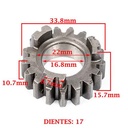 ENGRANAJE 2° VELOCIDAD SOBRE PRIMARIO Z-17 GUERRERO-MAGIC 100 G/ 100 GD CREUSO (3208-100)
