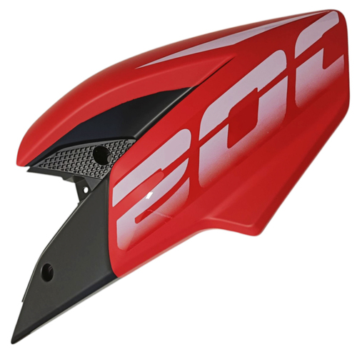 CACHA LATERAL TANQUE BAJAJ PULSAR / ROUSER NS 200 (2024) ROJO  LADO DERECHO  MTC