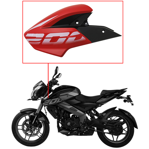 CACHA LATERAL TANQUE BAJAJ PULSAR / ROUSER NS 200 (2024) ROJO  LADO IZQUIERDO  MTC