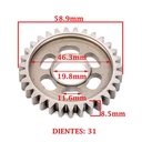 ENGRANAJE 2° VELOCIDAD SOBRE SECUNDARIO Z-31 BAJAJ 135 ROUSER -LS (4T) CREUSO (7955-000)