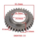ENGRANAJE 2° VELOCIDAD SOBRE SECUNDARIO Z-33 YAMAHA 105 T CRYPTON/ D/ ED (4T) CREUSO (7003-000)