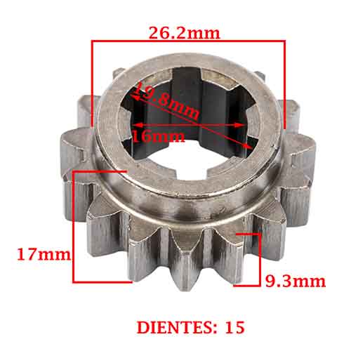 ENGRANAJE 2º VELOCIDAD SOBRE PRIMARIO Z-15 BETA 200 MOTARD/ CHRONO/ TR 2.0 (4T) CREUSO (7885-000)