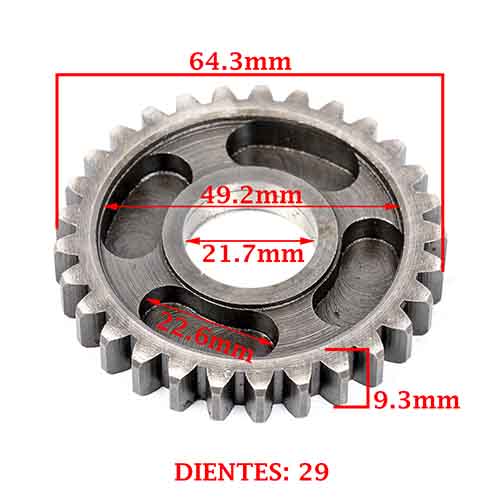 ENGRANAJE 2º VELOCIDAD SOBRE SECUNDARIO Z-29 BETA 200 MOTARD/ CHRONO/ TR 2.0 (4T) CREUSO (7881-000)