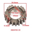 ENGRANAJE 3 VEL. S/PRIMARIO Z-20 ZANELLA 150 125/SREET 4T CREUSO (4261-000)