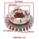 ENGRANAJE 3 VEL. S/SECUNDARIO Z-25 BRAVA 150 ALTINO 4T CREUSO (7652-000)