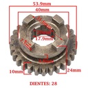 ENGRANAJE 3 VEL. S/SECUNDARIO Z-28 ZANELLA 250 PATAGONIAN EAGLE 4T CREUSO (4383-000)