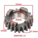ENGRANAJE 3° VEL. S/PRIMARIO Z-21 MONDIAL 254 HD -A (MODELO NUEVO) (+02) (4T) CREUSO (7406-000)