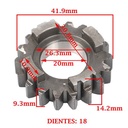 ENGRANAJE 3° VELOCIDAD SOBRE PRIMARIO Z-18 MOTOMEL 200 DAKAR/ 200 SR/ 200 SKUA CREUSO (5806-000)