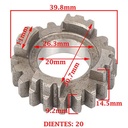 ENGRANAJE 3° VELOCIDAD SOBRE PRIMARIO Z-20 HONDA 125/ 150 CG TITAN/ 125 FAN (4T) CREUSO (3906-000)