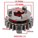 ENGRANAJE 3° VELOCIDAD SOBRE PRIMARIO Z-21 BAJAJ 135 ROUSER -LS (4T) CREUSO (7951-000)