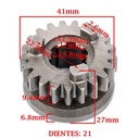 ENGRANAJE 3° VELOCIDAD SOBRE PRIMARIO Z-21 GUERRERO-MAGIC 100 G/ 100 GD CREUSO (3209-100)