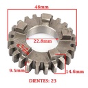 ENGRANAJE 3° VELOCIDAD SOBRE PRIMARIO Z-23 ZANELLA 250 ZR GTA (4T) CREUSO (8381-000)