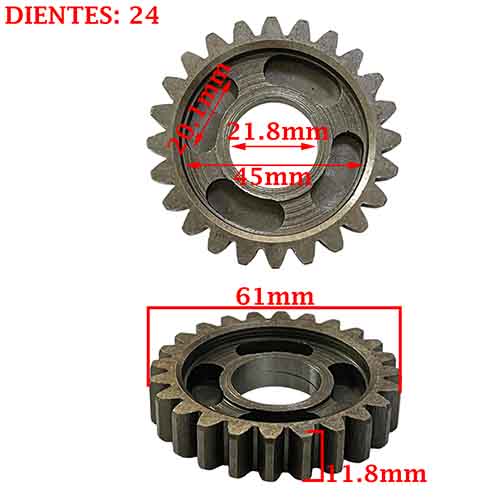 ENGRANAJE 3° VELOCIDAD SOBRE SECUNDARIO Z-24 BETA CHRONO (DENTADO GRANDE) (4T) CREUSO (7869-000)