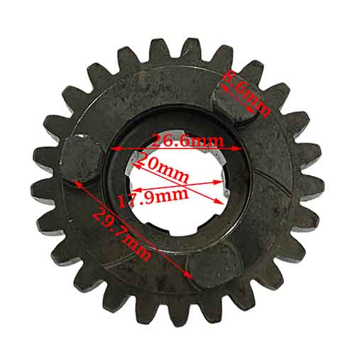 ENGRANAJE 3° VELOCIDAD SOBRE SECUNDARIO Z-25 MOTOMEL 200 DAKAR/ 200 SR/ 200 SKUA CREUSO (5802-000)