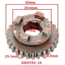 ENGRANAJE 3° VELOCIDAD SOBRE SECUNDARIO Z-28 HONDA 125/ 150 CG TITAN/ 125 FAN (4T) CREUSO (3902-000)