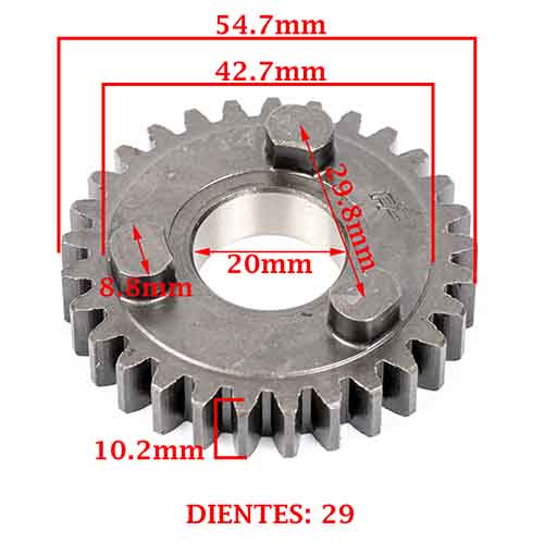 ENGRANAJE 3° VELOCIDAD SOBRE SECUNDARIO Z-29 BAJAJ 220 ROUSER/ NAKED CREUSO (7976-000)