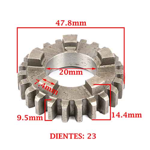 ENGRANAJE 3° VELOCIDAD SOSBRE PRIMARIO Z-23 ZANELLA 200 ZR OHC (4T) CREUSO (8324-000)