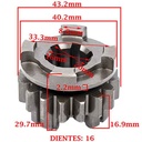 ENGRANAJE 3º VELOCIDAD SOBRE PRIMARIO Z-16 BETA 200 MOTARD/ CHRONO/ TR 2.0 (4T) CREUSO (7886-000)