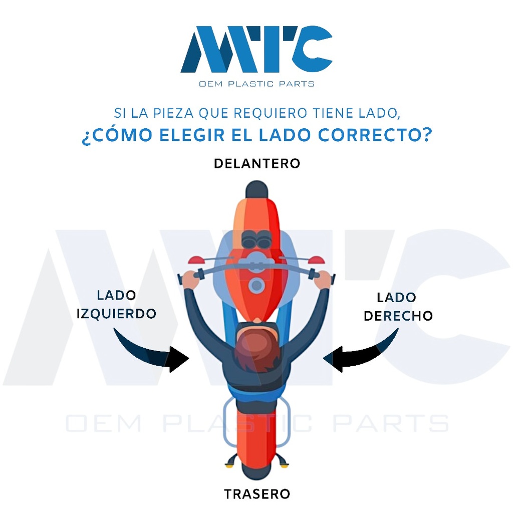 CACHA LATERAL OPTICA BAJAJ PULSAR / ROUSER 200NS (2024) ROJO LADO DER MTC
