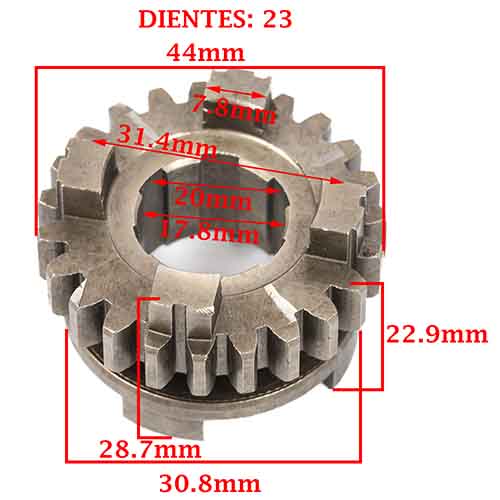ENGRANAJE 4 VEL. S/PRIMARIO Z-23 ZANELLA 150 RX/G3/FULL/150 CREUSO (4262-000)