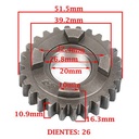ENGRANAJE 4 VEL. S/SECUNDARIO Z-26 HONDA 125/150 CG TITAN/KS-ES-D/125 FAN 4T CREUSO (3903-000)