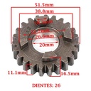 ENGRANAJE 4 VEL. S/SECUNDARIO Z-26 ZANELLA 150 RX/G3/FULL CREUSO (4258-000)