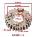 ENGRANAJE 4° VEL. S/SECUNDARIO Z-26 MONDIAL 254 HD -A (MODELO NUEVO) (+02) (4T) CREUSO (7403-000)