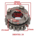 ENGRANAJE 4° VELOCIDAD SOBRE PRIMARIO Z-20 MOTOMEL 200 DAKAR/ 200 SR/ 200 SKUA CREUSO (5807-000)