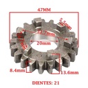 ENGRANAJE 4° VELOCIDAD SOBRE PRIMARIO Z-21 YAMAHA 105 T CRYPTON/ D/ ED (4T) CREUSO (7006-000)