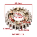 ENGRANAJE 4° VELOCIDAD SOBRE PRIMARIO Z-23 BAJAJ 135 ROUSER -LS (4T) CREUSO (7952-000)