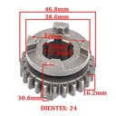 ENGRANAJE 4° VELOCIDAD SOBRE PRIMARIO Z-24 ZANELLA 250 PATAGONIAN EAGLE (4T) CREUSO (4389-000)