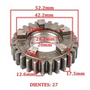 ENGRANAJE 4° VELOCIDAD SOBRE PRIMARIO Z-27 ZANELLA 250 ZR GTA (4T) CREUSO (8382-000)