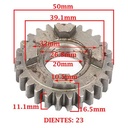 ENGRANAJE 4 VEL. S/SECUNDARIO Z-26 ZANELLA 250 PATAGONIAN EAGLE 4T CREUSO (4384-000)