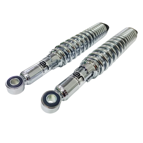 AMORTIGUADOR CG TITAN 150 STD CUERPO CROMADO RESORTE NEGRO JGO FAR (30088N)