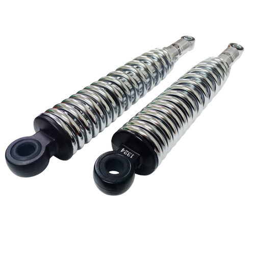 AMORTIGUADOR CG TITAN 150 STD CUERPO CROMADO RESORTE NEGRO JGO FAR (30088N)