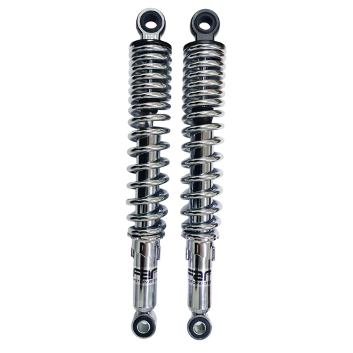 AMORTIGUADOR CG TITAN 150 STD CUERPO CROMADO RESORTE NEGRO JGO FAR (30088N)