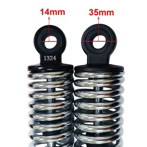 AMORTIGUADOR CG TITAN 150 STD CUERPO CROMADO RESORTE NEGRO JGO FAR (30088N)