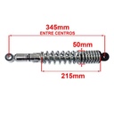 AMORTIGUADOR CG TITAN 150 STD CUERPO CROMADO RESORTE NEGRO JGO FAR (30088N)