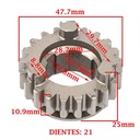 ENGRANAJE 5 VEL. S/SECUNDARIO Z-21 BRAVA 150 ALTINO 4T CREUSO (7654-000)