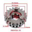 ENGRANAJE 5° VELOCIDAD SOBRE SECUNDARIO Z-20 BAJAJ 135 ROUSER -LS (4T) CREUSO (7958-000)