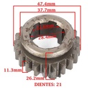 ENGRANAJE 5° VELOCIDAD SOBRE SECUNDARIO Z-21 MOTOMEL 200 DAKAR/ 200 SR/ 200 SKUA CREUSO (5804-000)