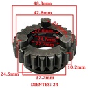 ENGRANAJE 5° VELOCIDAD SOBRE SECUNDARIO Z-24 HONDA 125/ 150 CG TITAN/ 125 FAN (4T) CREUSO (3904-000)