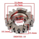ENGRANAJE 5º VELOCIDAD SOBRE SECUNDARIO Z-18 BETA 250 MOTARD/ CHRONO CREUSO (7871-000)