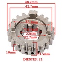 ENGRANAJE 5º VELOCIDAD SOBRE SECUNDARIO Z-21 BETA 200 MOTARD/ CHRONO/ TR 2.0 (4T) CREUSO (7884-000)