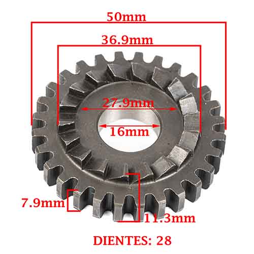 ENGRANAJE DE ARRA. Z-28 GUERRERO-MAGIC/TRIP 110 G CREUSO (7428-000)