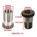 ENGRANAJE DE ARRANQUE SOBRE PRIMARIO (C. EMBRAGUE) Z-19 LARGO 56,5mm CREUSO (7661-000)