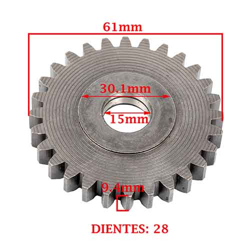 ENGRANAJE DE ARRANQUE YAMAHA 125 YBR E/ ED-FULL/ KS/ R (4T) CREUSO (7162-000)